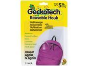 Duck 282314 GeckoTech Reusable Hooks Plastic 5 lb Capacity Clear 1 Hook