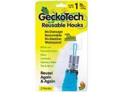 Duck 283380 GeckoTech Reusable Hooks Plastic 1 lb Capacity Clear 2 Hooks
