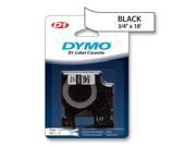 Sanford 16956 DYMO D1 Permanent High Performance Polyester Label Tape 3 4in x 18ft Black on White