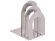 SteelMaster 241873R50 Soho Bookend With Curved Corners 8 1 10 X 7 X 5 Silver