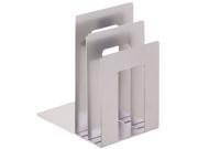 SteelMaster 241873S50 Soho Bookend With Squared Corners 8 1 10 X 7 X 5 Silver