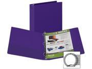 Samsill 11508 Flexible Hinge 3 Ring Value Storage Binder 1.50 Binder Capacity Letter 8.50 x 11 Sheet Size Vinyl Purple Recycled 1 Each