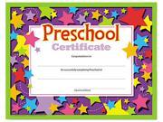 TREND T17006 Colorful Classic Certificates Preschool Certificate 8 1 2 x 11 30 per Pack