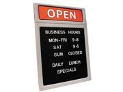 COSCO 098221 Message Business Hours Sign 15 x 20 1 2 Black Red