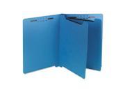 S J Paper S59722 Six Section End Tab Classification Folders Pressboard Letter Blue 25 Box