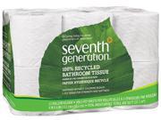 Seventh Generation 13733 Seventh Generation 100% Recycled Bathroom Tissue Rolls White 300 Sheets 12 Rolls Pack