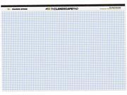 Roaring Spring 74505 Landscape Format Writing Pad Quad Ruled 11 x 9 1 2 White 40 Sheets Pad