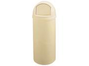 Rubbermaid Commercial 817088BG Marshal Classic Container Round Polyethylene 25 gal Beige