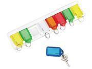 SecurIT 04991 Color Coded Key Tag Rack 8 key Plastic White 10 1 2 x 1 4 x 2 1 2