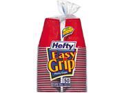 Hefty C21807 Easy Grip Disposable Plastic Party Cups 18 oz Red 50 Pack