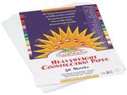 SunWorks 8703 Construction Paper 58 lbs. 9 x 12 Bright White 50 Sheets Pack