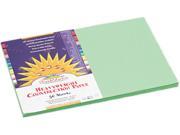 SunWorks 8107 Construction Paper 58 lbs. 12 x 18 Light Green 50 Sheets Pack