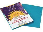 SunWorks 7703 Construction Paper 58 lbs. 9 x 12 Turquoise 50 Sheets Pack