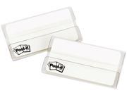 Post it 686F 50WH3IN Durable File Tabs 3 x 1 1 2 White 50 Pack