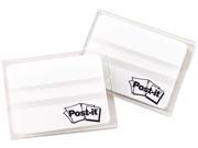 Post it 686F 50WH Durable File Tabs 2 x 1 1 2 White 50 Pack