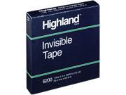 Highland 620025921 Invisible Tape 1 x 2592 3 Core