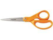 Fiskars 01 004342 Home and Office Scissors 8 in. Length Stainless Steel Straight Orange Handle