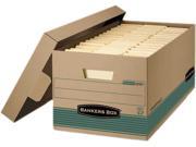 Bankers Box 1270201 Stor File Storage Box Legal Locking Lift off Lid Kraft Green 12 Carton