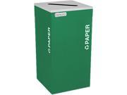 Ex Cell RC KDSQ PEGX Kaleidoscope Collection Recycling Receptacle 24 gal Emerald Green