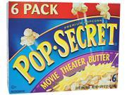 Pop Secret 57700 Microwave Popcorn Movie Theater Butter 3.5 oz Bags 6 Bags Box