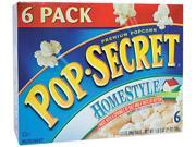 Pop Secret 24690 Microwave Popcorn Homestyle 3.5 oz Bags 6 Bags Box