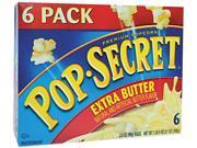 Pop Secret 16680 Microwave Popcorn Extra Butter 3.5 oz Bags 6 Bags Box