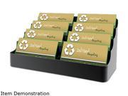 Deflect o 90804 Recycled Business Card Holder Holds 450 2 x 3 1 2 Cards Eight Pocket Black