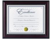 DAX N3028N2T Prestige Document Frame Rosewood Black Gold Accents Certificate 8 1 2 x 11 1 Each