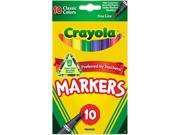 Crayola 58 7726 Non Washable Markers Fine Point Classic Colors 10 Set