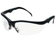 Crews KD310 Klondike Plus Safety Glasses Black Frame Clear Lens