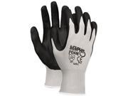 Memphis 9673M Economy Foam Nitrile Gloves Medium Gray Black Dozen