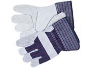 Memphis 12010XL Split Leather Palm Gloves Gray