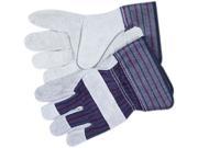 Memphis 12010M Split Leather Palm Gloves Gray