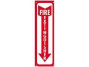 COSCO 098063 Glow In The Dark Safety Sign Fire Extinguisher 4 x 13 Red