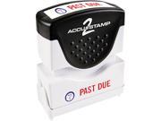 Accustamp2 035543 Accustamp2 Shutter Stamp with Microban Red Blue PAST DUE 1 5 8 x 1 2