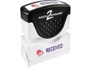 Accustamp2 035537 Accustamp2 Shutter Stamp with Microban Red Blue RECEIVED 1 5 8 x 1 2