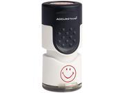 ACCUSTAMP 030725 Accustamp Pre Inked Round Stamp with Microban Smiley 5 8 dia. Red