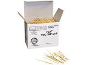 Chenille Kraft 3690 01 Flat Wood Toothpicks Wood Natural Wood 2500 Pack
