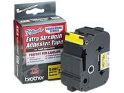 Brother TZES661 TZ Extra Strength Adhesive Laminated Labeling Tape 1 1 2w Black on Yellow