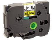 Brother TZES641 TZe Extra Strength Adhesive Laminated Labeling Tape 3 4w Black on Yellow