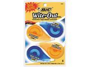 BIC WOTAPP418 Wite Out EZ Correct Correction Tape Non Refillable 1 6 x 400 4 Pack