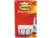 Command 17067 Adhesive Hooks Small Holds 1 2 lb White 3 Pack