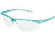 3M 117350000020 Refine 201 Safety Glasses Wraparound Clear AntiFog Lens Teal Frame