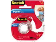 Scotch 109 Wallsaver Removable Poster Tape Double Sided 3 4 x 150 W Disp. 1 Roll