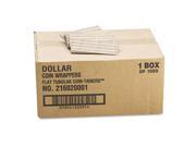 MMF Industries 216020001 Flat Tubular Coin Wrappers Dollar Coin 25 Pop Open Wrappers 1000 Box