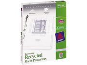 Avery 75539 Top Load Recycled Polypropylene Sheet Protector Clear 100 Box