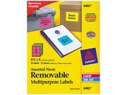 Avery Removable Self Adhesive Color Coding Labels 3 1 3 x 4 Assorted Neon 72 Pack