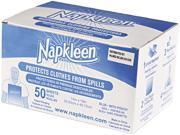 Medline VLMP8101 Napkleen Disposable Bibs 2 ply Tissue 1 ply Poly 13 x 18 Light Blue 50 Box