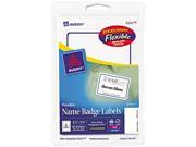Avery Flexible Self Adhesive Laser Inkjet Name Badge Labels 2 1 3 x 3 3 8 BE 40 Pk