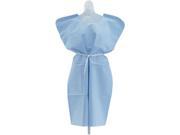 Medline NON24244 Disposable Patient Gowns 3 Ply T P T Blue 50 Carton